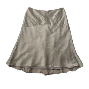 Ann Taylor Loft 💯% Shell Silk A Line Skirt Sz 0P.